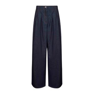 Dries Van Noten Women Wide-Leg Denim Jeans With Pleats